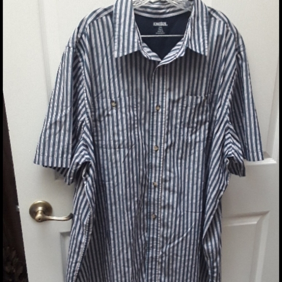 q short sleeve striped shirt size 2XLTall - Picture 1 of 2